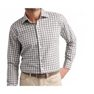 NEW PETER MILLAR lennox crown light cotton stretch top in winter ivory